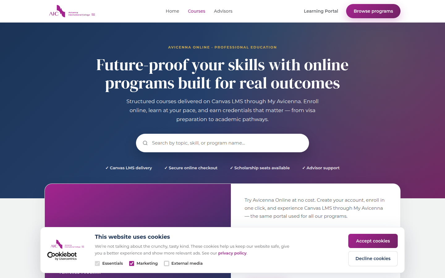 Course catalog